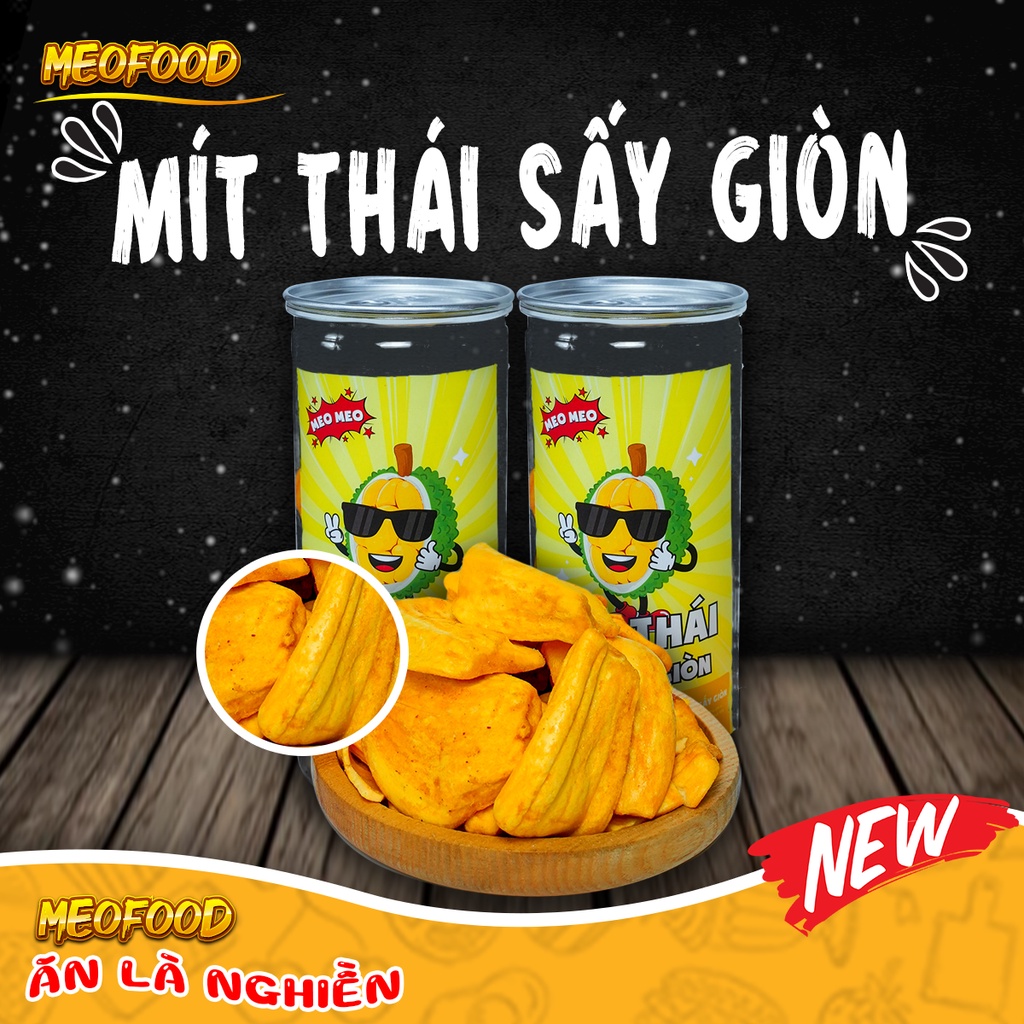 Mít thái sấy giòn 200g MeoMeo Đồ ăn vặt Hà Nội vừa ngon,vừa rẻ, Hàng loại 1 MeoFood