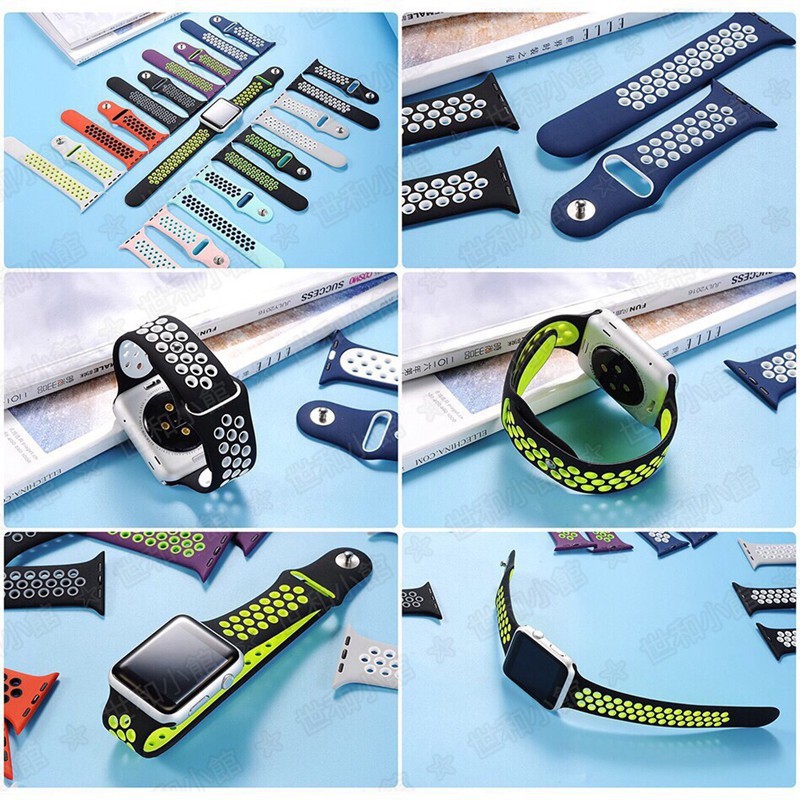 Dây Đeo Silicon Mềm Cho Đồng Hồ Thông Minh iwatch series 8 / 7 / 6 / 5 / 4 / 3 / 2 / 1 45mm 41mm 40mm 44mm 42mm 38mm