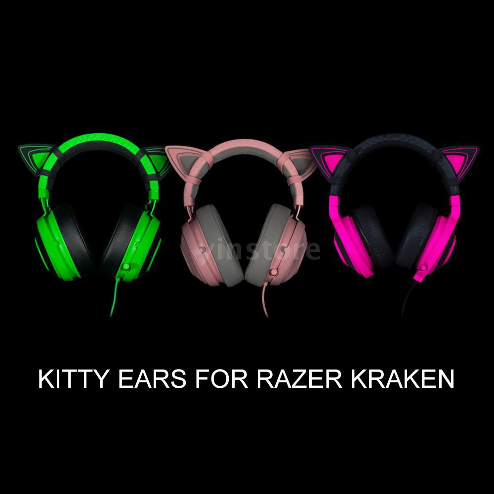 Tai mèo Razer Kitty Phụ kiện đính kèm cho tai nghe Kraken Tai nghe có thể điều chỉnh Dây đeo siêu dễ thương Màu tím