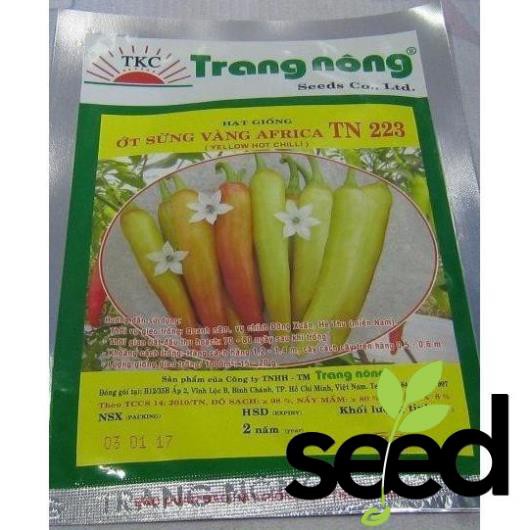 Hạt Giống Ớt Ấn Độ, Chỉ Thiên, Sừng Vàng, Sừng Cam 1 Gram