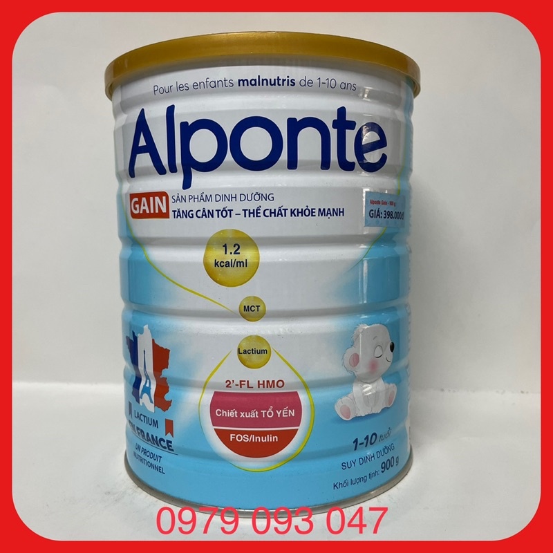 Sữa Bột Alponte Gain  lon 800g date: 8/2025