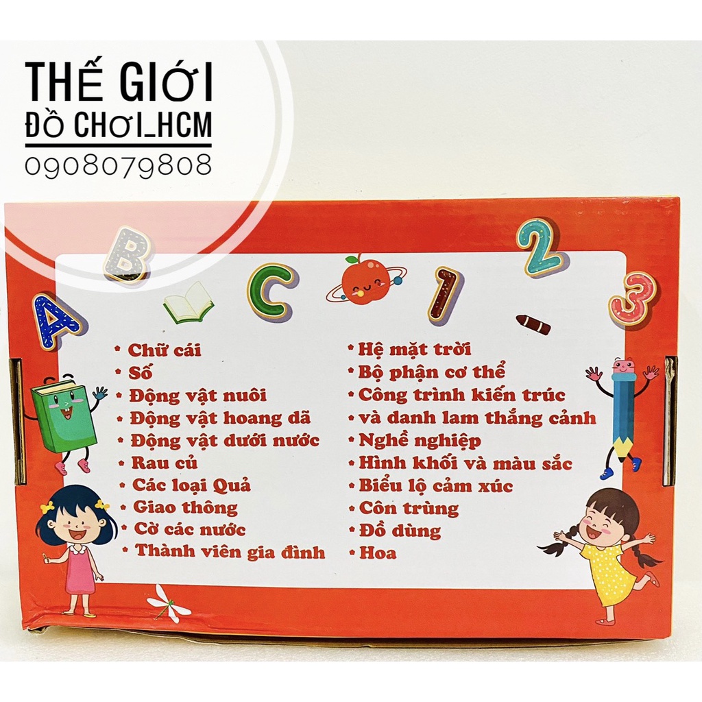 [19 CHỦ ĐỀ LOẠI LỚN] Bộ thẻ học thông minh 253 Flashcards song ngữ Anh Việt có phiên âm cho bé phát triển tư duy trí tuệ
