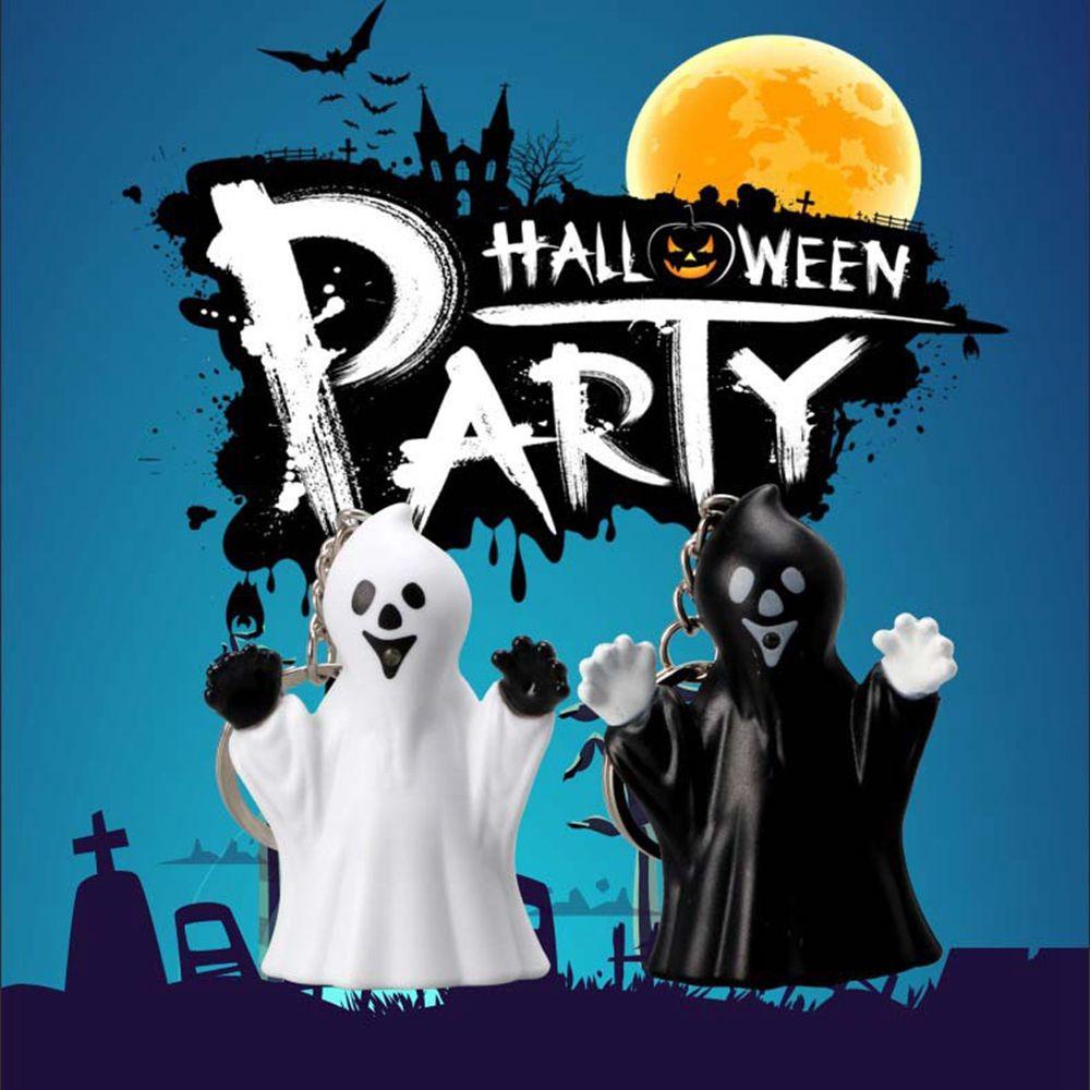 PATRICIA Móc Khóa Hình Ma Có Đèn LED Phát Sáng Trang Trí Halloween