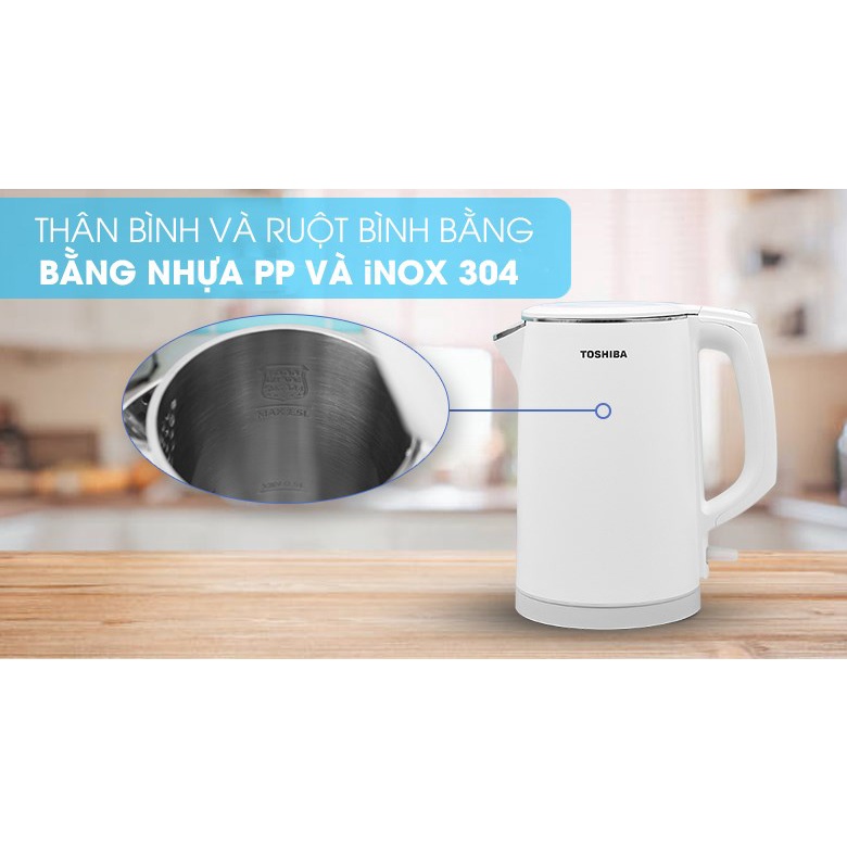 Bình đun siêu tốc Toshiba 1.5 lít KT-15DS1PV