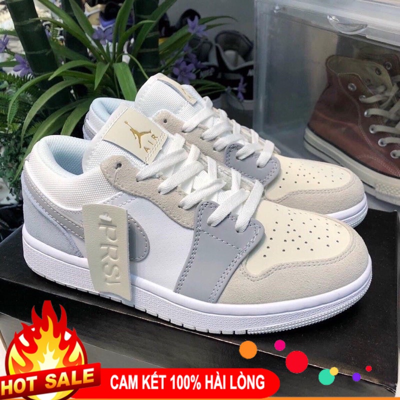 Giày Ni.ke_Jordan 1 Low Paris Cổ Thấp Xám , Giày Thể Thao Nam Nữ Cổ Thấp Cao Cấp Full Box Bill