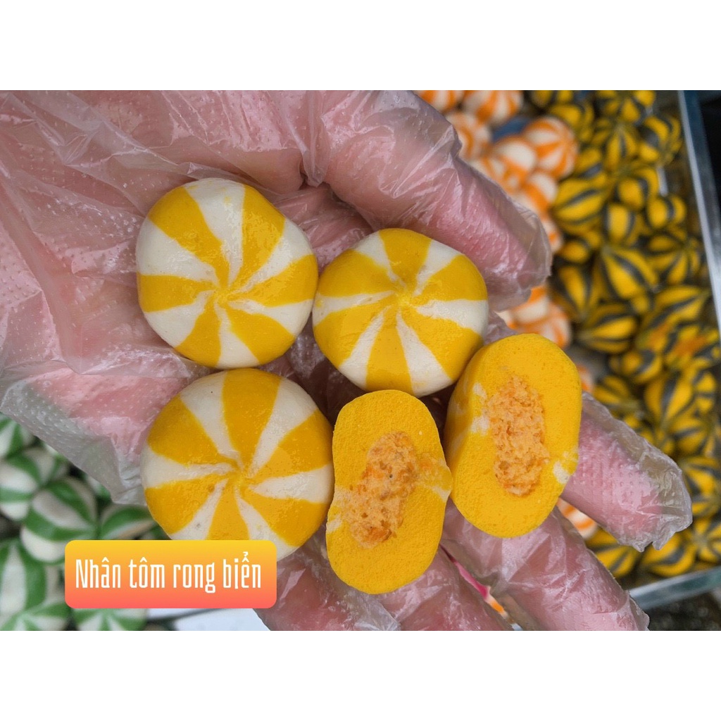 Bánh bao sọc nhím nhân trứng cá hồi 500g Phumark _ THỰC PHẨM NƯƠNG FOOD