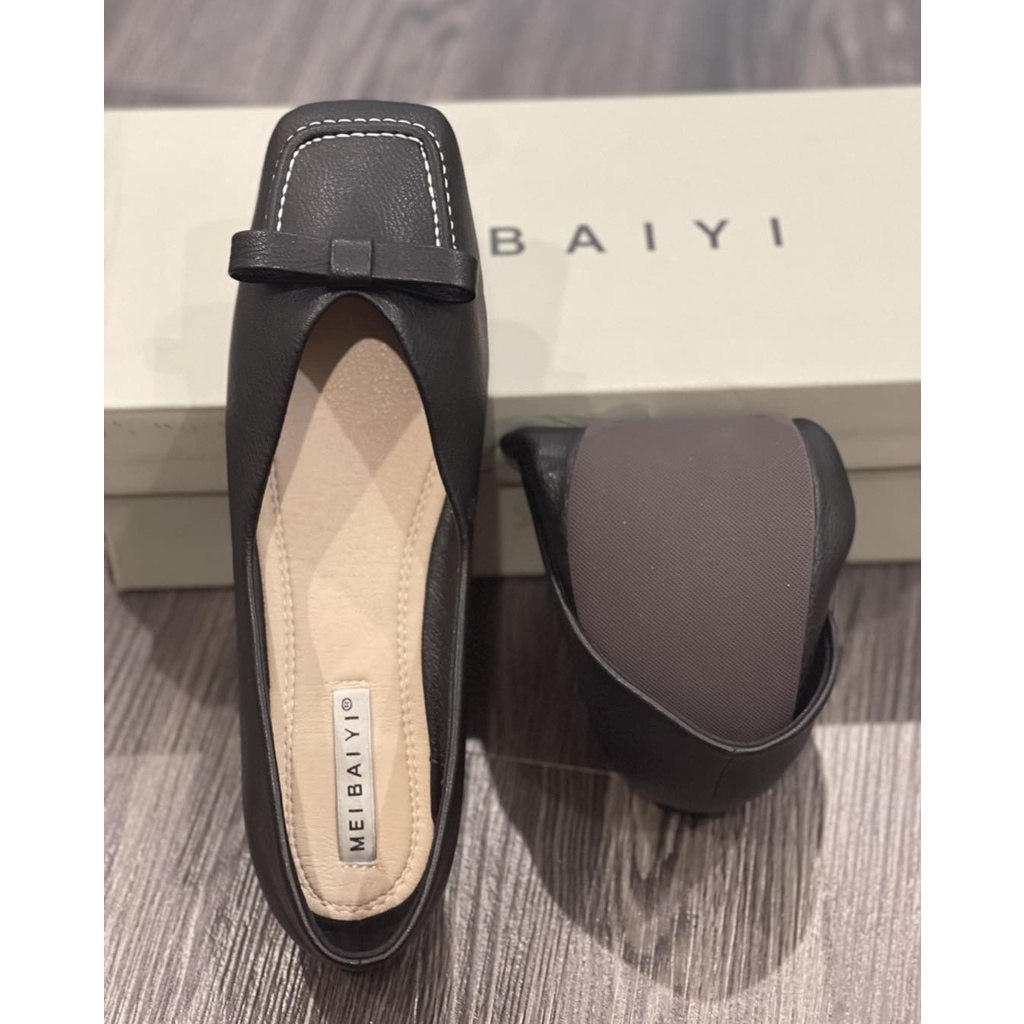 Bệt mũi vuông đính nơ A688-116 - Kachi House