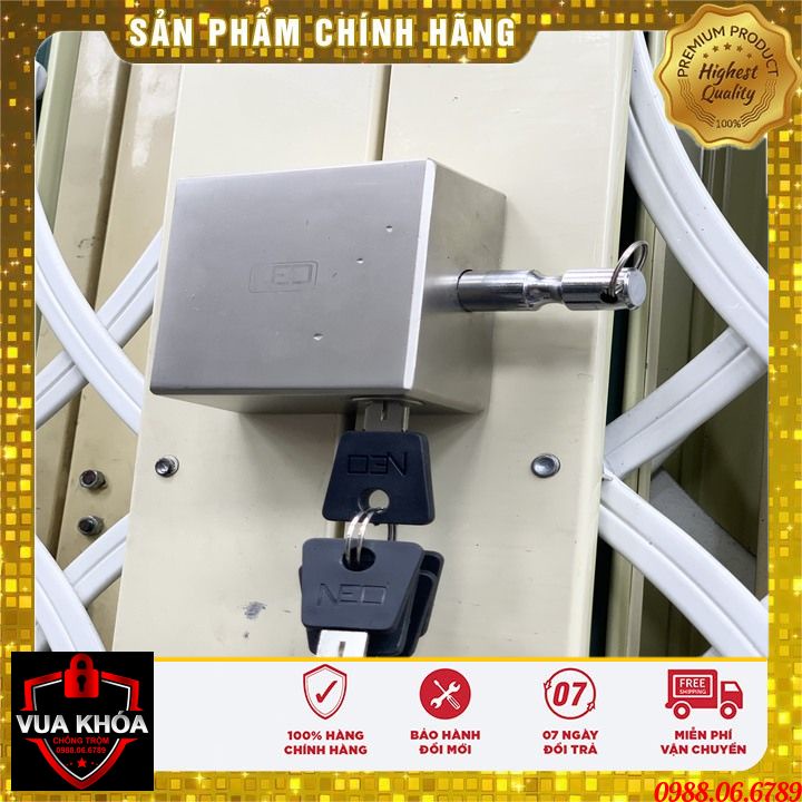 Ổ KHÓA CHỐNG CẮT TOÀN DIỆN NEO⚡FREE SHIP⚡chống cưa-chống cắt-chống đục-chống cháy-chống nước-chống rỉ sét-VUA KHÓA