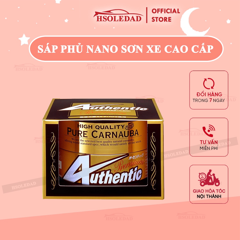 Sáp phủ nano làm bóng và bảo vệ sơn xe ô tô từ cọ thiên nhiên AUTHENTIC PREMIUM E- SOFT99 (JAPAN)