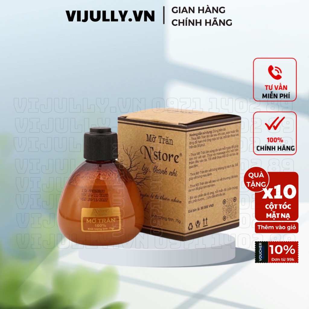 Mỡ Trăn NStore Nguyên Chất Triệt Lông Vĩnh Viễn [ CHÍNH HÃNG] N Store Hạn Chế Bỏng, Mờ Rạn Da Cho Mẹ Bầu Sau Sinh