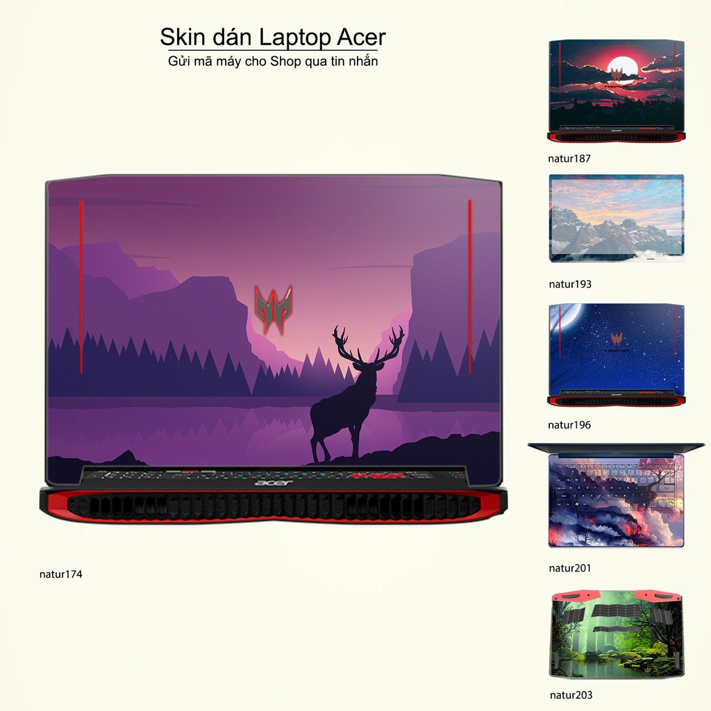 Skin dán Laptop Acer in hình thiên nhiên nhiều mẫu 7 (inbox mã máy cho Shop)