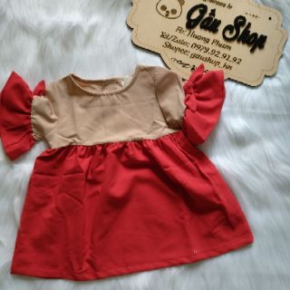 Váy Zara đỏ tay bồng (ảnh thật cuối)