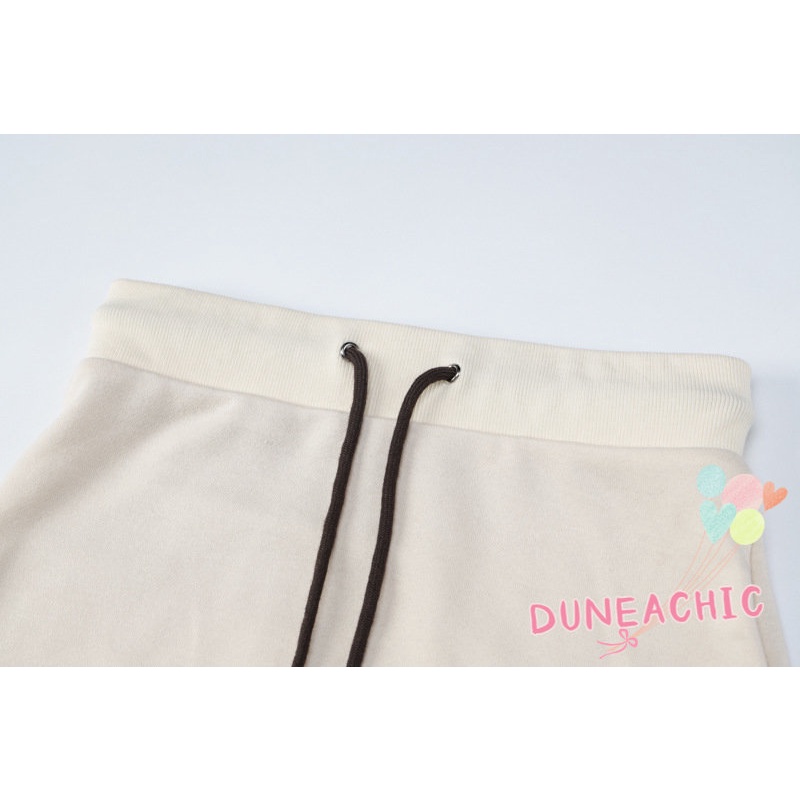 DUNEA Bộ Áo Sweater Dài Tay Dáng Rộng + Chân Váy Ôm 2 Mảnh Xinh Xắn Dành Cho Nữ