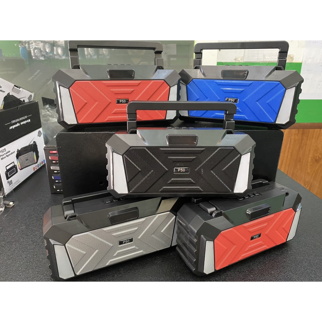 LOA  BLUETOOTH P50 HÀNG HOT, CÓ ĐÈN LED NHẤP NHÁY - BẢO HÀNH 6 THÁNG