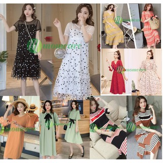 Váy Đầm bầu công sở đẹp sau sinh cho con bú ti - Thời trang cho mẹ xinh đi chơi, dự tiệc mùa hè giá rẻ Bigsize ẢNH THẬT