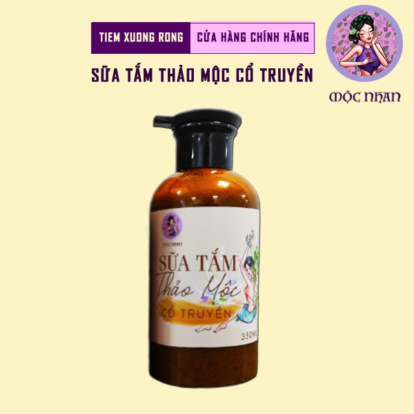 Sữa tắm thảo dược cổ truyền, thiên nhiên,dưỡng thể, trắng da MỘC NHAN 350ml