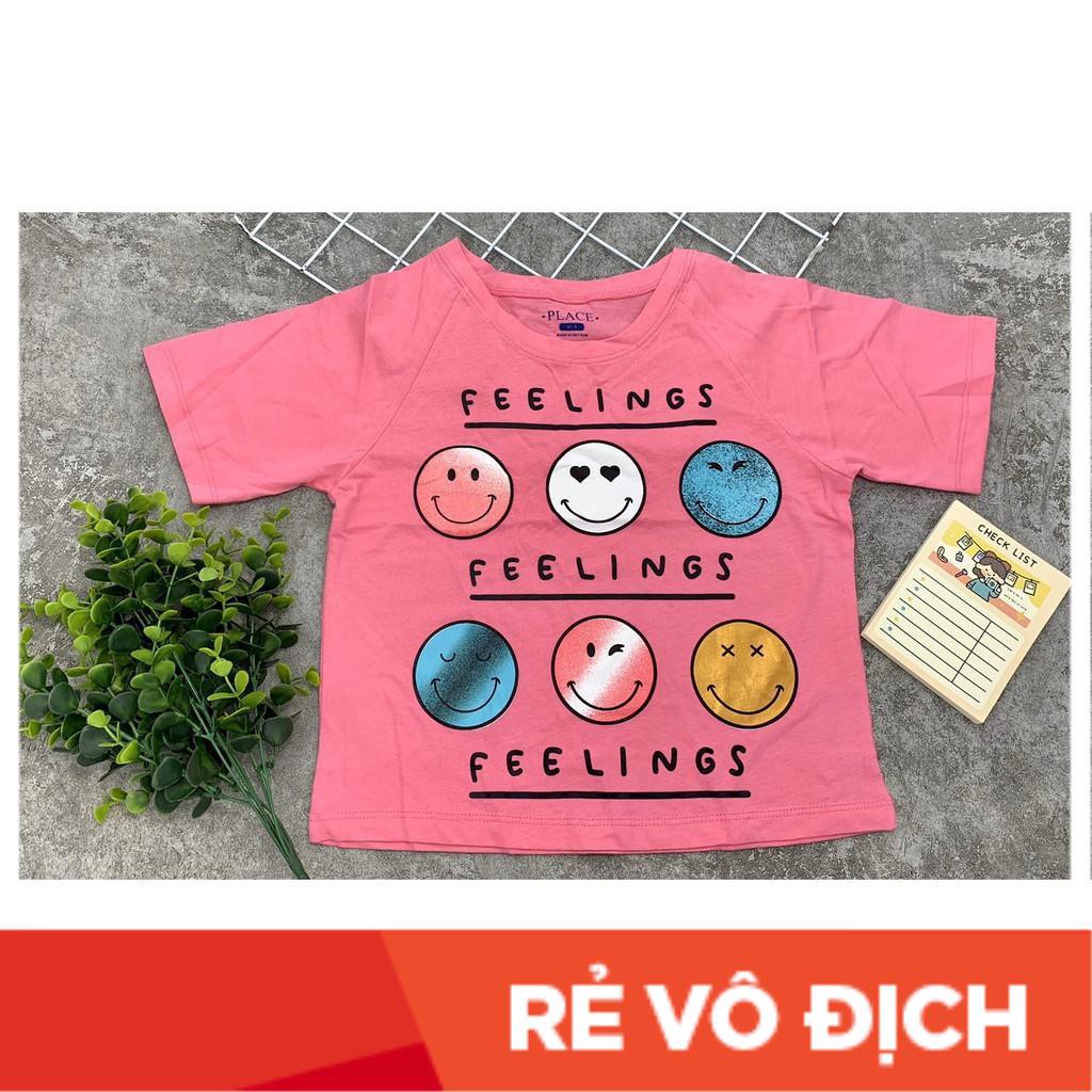 Áo lửng Place bé gái form to. Áo dáng ngắn, chất liệu cotton mát. Cho bạn từ 22-50kg