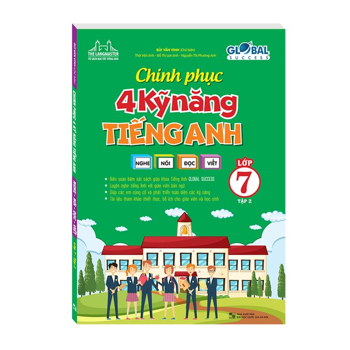 Sách - Combo 2c - GLOBAL SUCCESS Chinh phục 4 kỹ năng tiếng anh nghe - nói - đọc - viết lớp 7 trọn bộ Tặng Kèm Bookmark