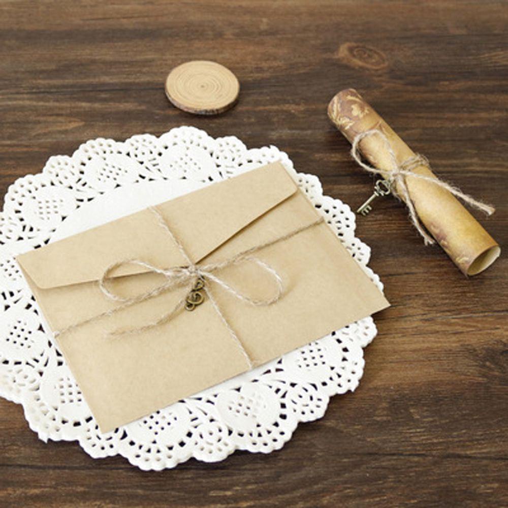 Phong Bì Thư Bằng Giấy Kraft In Chữ Và Hoa Xinh Xắn