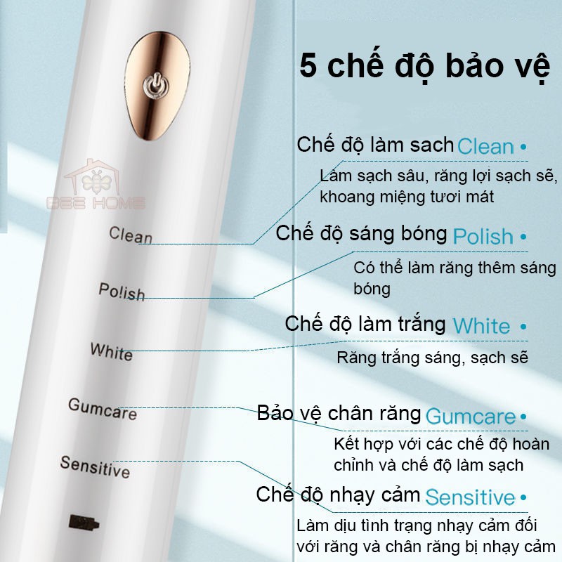 (Mới) Bàn Chải Đánh Răng Điện Đa Chức Năng_BEEHOME