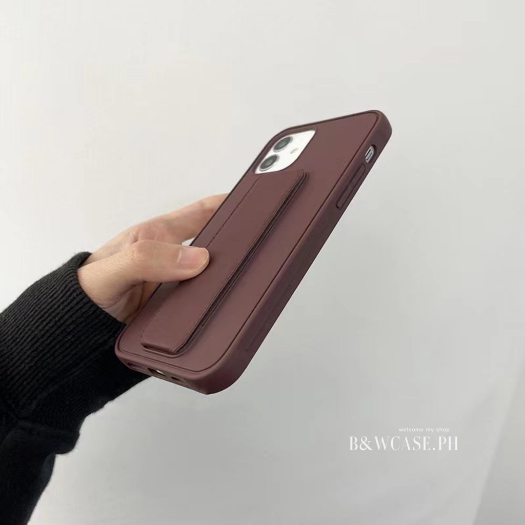 Ốp điện thoại silicone mềm có giá đỡ thời trang cho Iphone 12 Pro Max I11 Pro X Xs Max Xr 6 6s 7 8 Plus