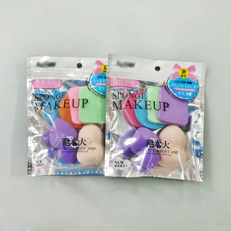 Set 6 bông mút trang điểm đánh phấn , tán kem nền