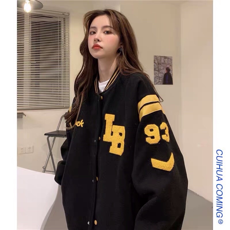 Áo Bomber Nỉ Ngoại Unisex, Áo Khoác Thu Đông Freesize Ulzzang Hot