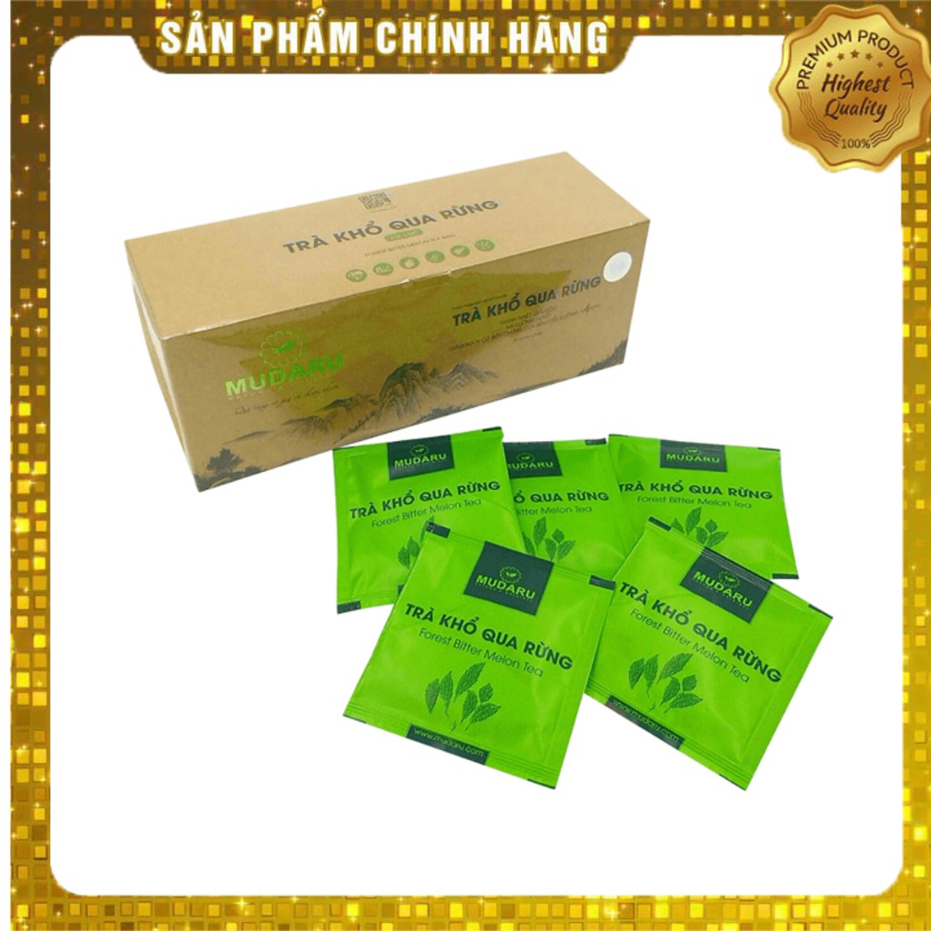 [FREESHIP 70K ĐƠN TỪ 300K] Trà khổ rừng Mudaru (50 túi lọc) 💥 CHÍNH HÃNG 💥 100% Khổ qua rừng - An toàn cho sức khỏe