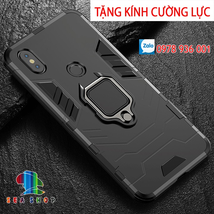 [TẶNG CƯỜNG LỰC]Ốp Xiaomi Mi 8 SE - BATMAN / IRON MAN iRing chống sốc