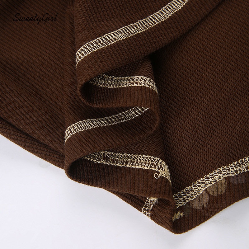 Áo Thun Tay Dài Cổ Tròn Dáng Ôm In Màu Tương Phản Thời Trang 2022 Dành Cho Bạn Nữ