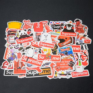 Bộ miếng dán sticker, stickers cao cấp chủ đề SUPREM mẫu mới 2019 trang trí Vali Laptop Mũ Bảo Hiểm Xe Máy Xe Đạp Đàn