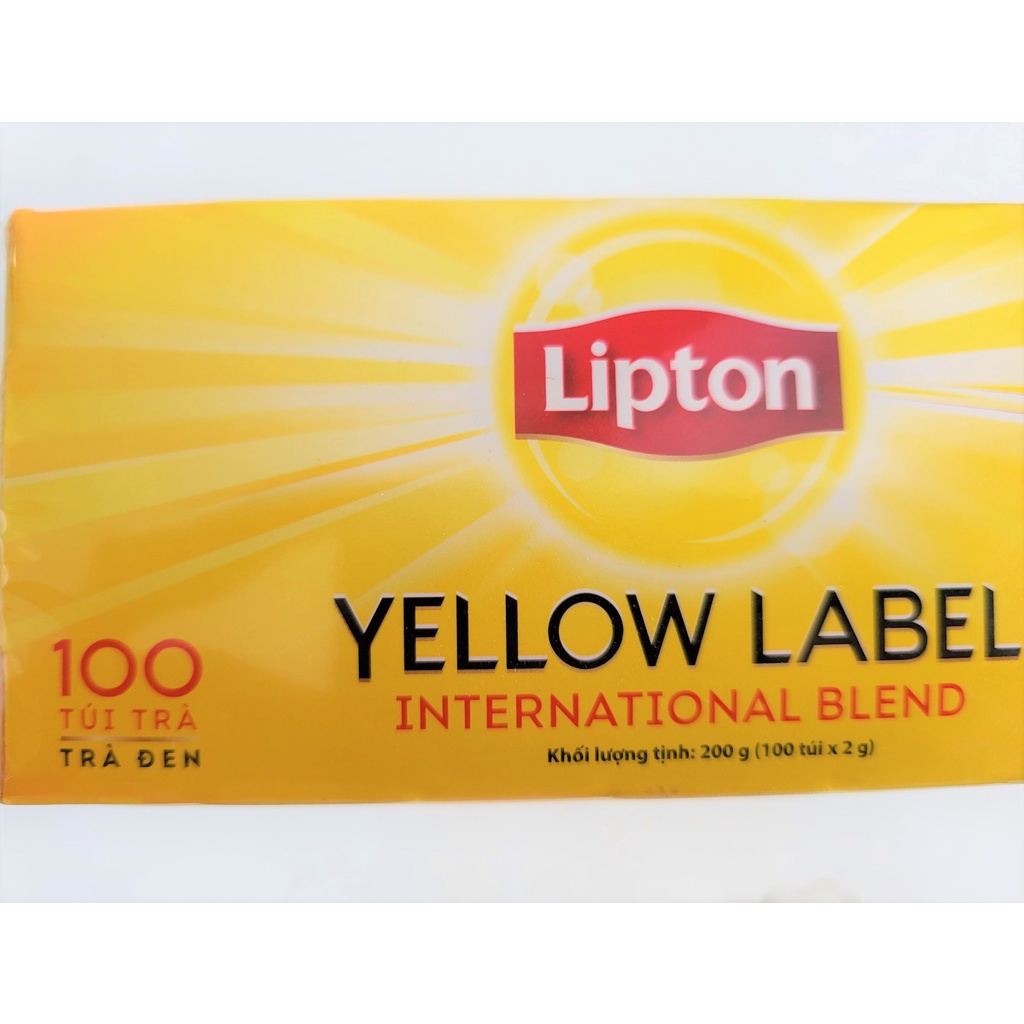 [HỘP LỚN 200gram (100 túi lọc)] TRÀ ĐEN NHÃN VÀNG [Indonesia] LIPTON Yellow Label Tea Bags