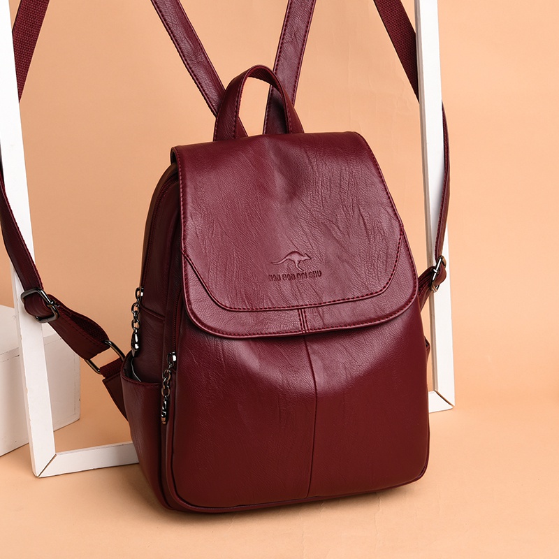 Balo da thật họa tiết Kangaroo phù hợp cho bất kỳ trang phục thời trang 2021 cho nữ