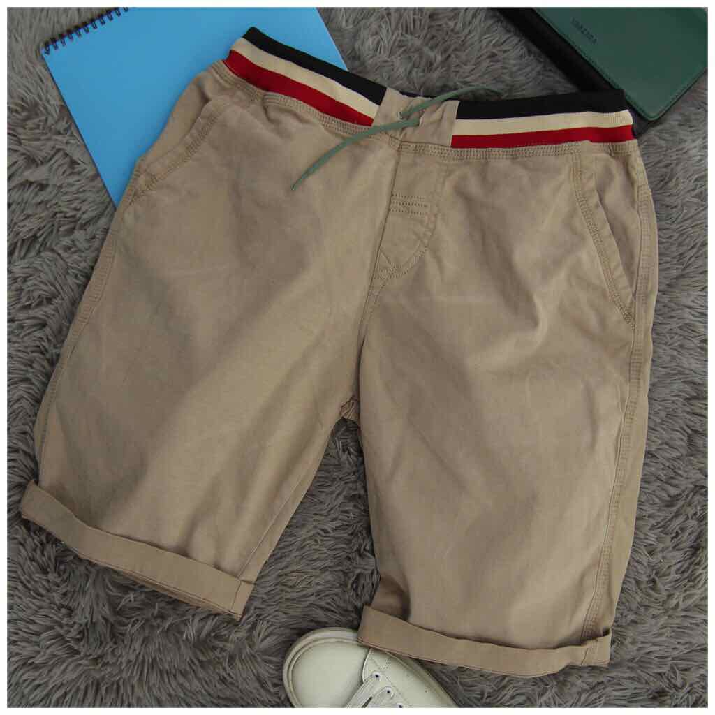 Quần short kaki nam lưng thun vải mịn đẹp