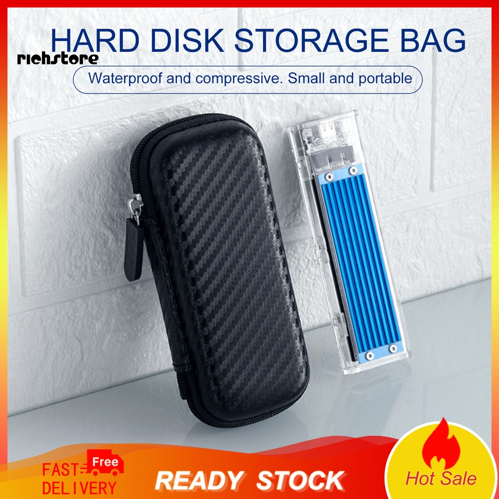 Túi Đựng Ổ Cứng Bằng EVA Cứng Cỡ Lớn Chống Thấm Nước Có Khóa Kéo Tiện Dụng