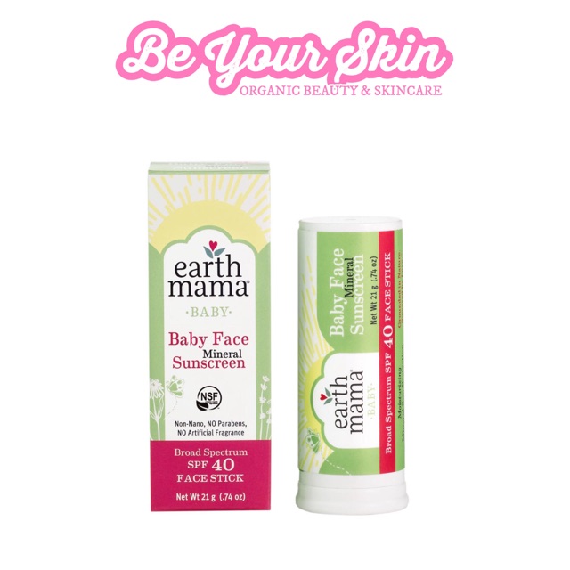 Kem chống nắng hữu cơ cho bé dạng thỏi Earth Mama Baby Face Mineral Sunscreen Face Stick SPF 40
