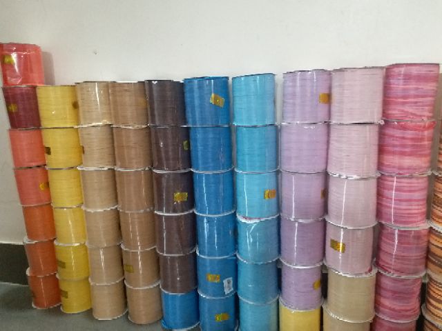 Sợi cọ raffia màu loang thanh lý dọn kệ