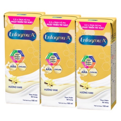 Lốc 3 hộp sữa bột pha sẵn Enfagrow A+4 hương Vani