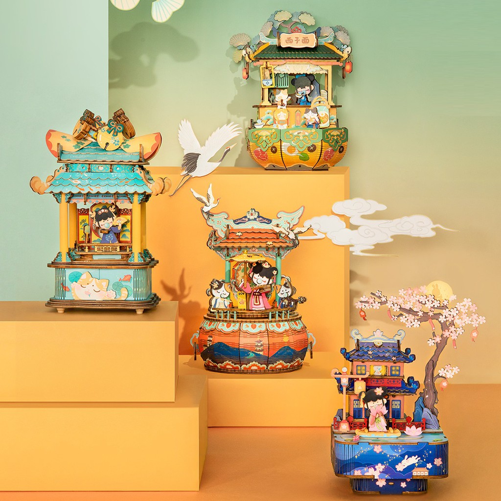 Mô hình Hộp nhạc Phong cách Trung Hoa Cổ Music Box