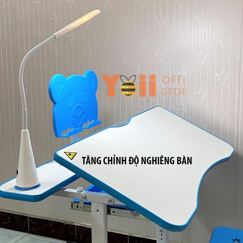 Bộ bàn ghế học sinh thông minh chống gù, chống cận. Tăng chỉnh độ cao tùy ý, dành cho trẻ em từ 4 - 15 tuổi