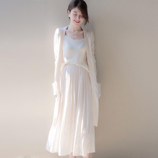 Áo Cardigan Dệt Kim Dáng Ôm Dài Vừa Vặn Thời Trang Đa Năng