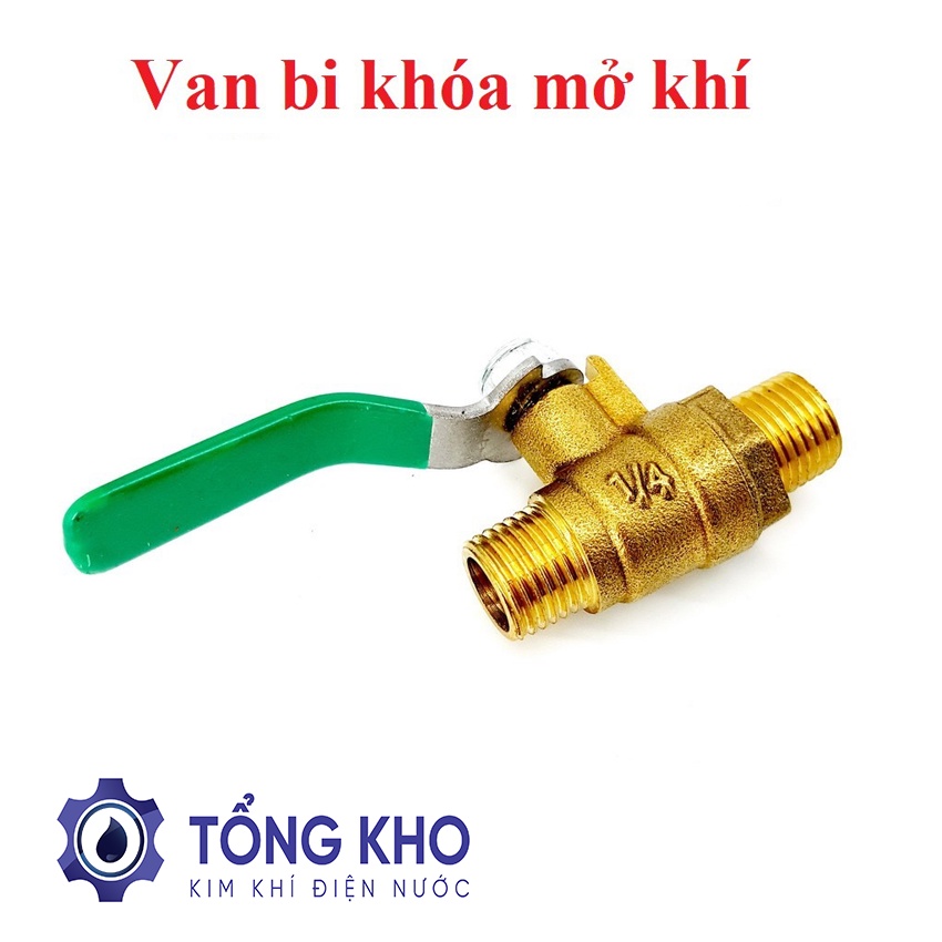 Van bi tay gạt đồng khóa mở khí nén, phun sương - Tổng kho kim khí điện nước