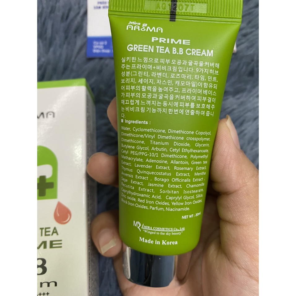 KEM NỀN MIRA GREEN TEA PRIME BB CREAM TRÀ XANH 30ML