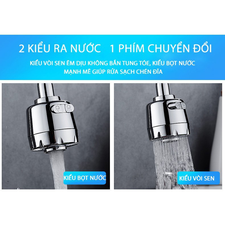 Đầu Tăng Áp Lực Nước Vòi Rửa Bát - bấm 2 chế độ