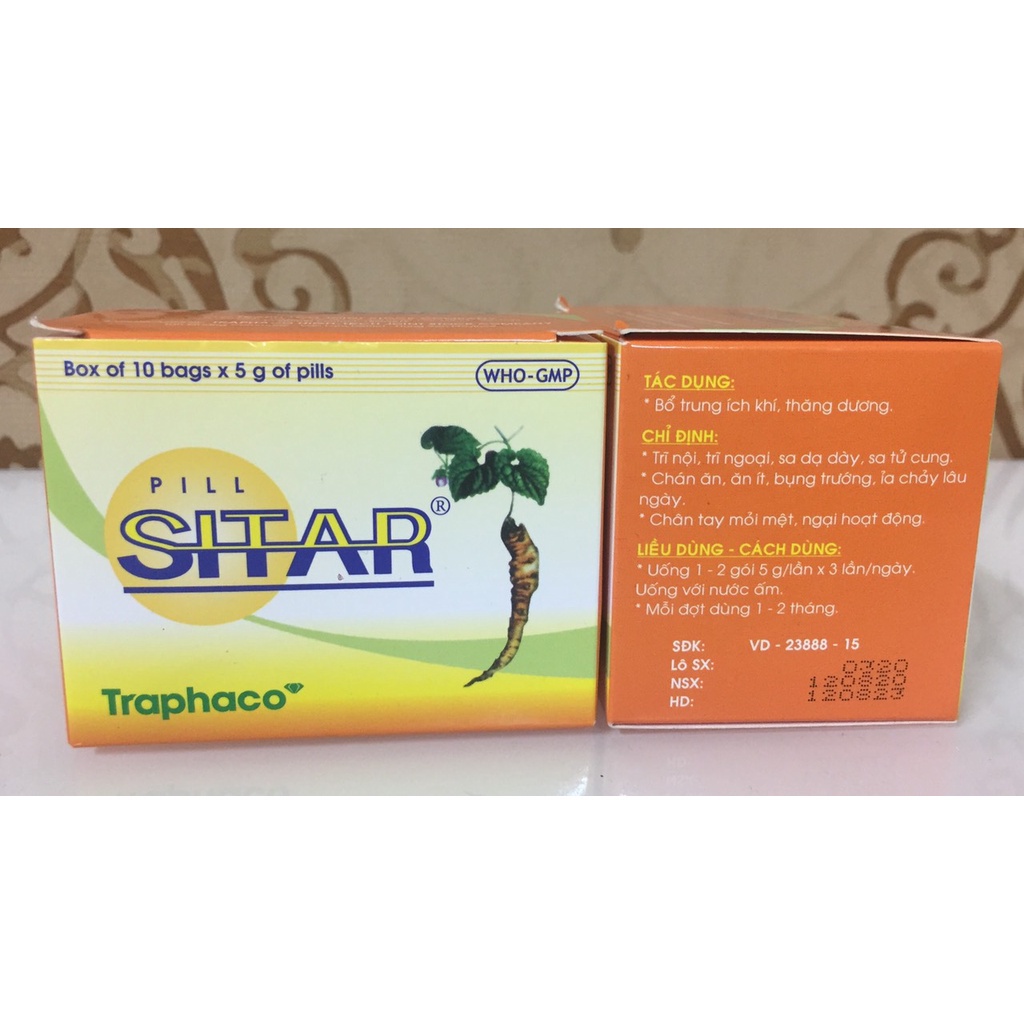 Hoàn Cứng Sitar- TRAPHACO giúp hỗ trợ điều trị trĩ nội, trĩ ngoại, giảm sưng nề búi trĩ