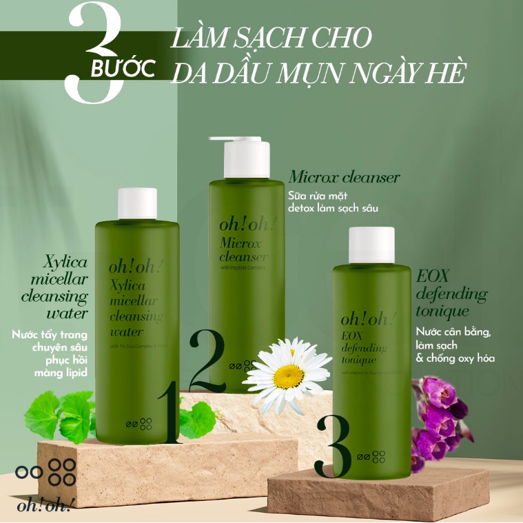 Sữa rửa mặt Oh! Oh! Microx Cleanser 150ml làm sạch sâu và củng cố hàng rào bảo vệ da| Chính Hãng