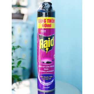 Bình xịt côn trùng Raid 600ml hương Lavender