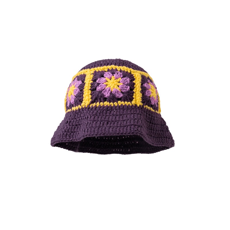 Nón Tai Bèo Đan Len Đục Lỗ Họa Tiết Hoa / Mặt Nhỏ Kiểu Hàn Quốc Dễ Thương Cho Nam Và Nữ