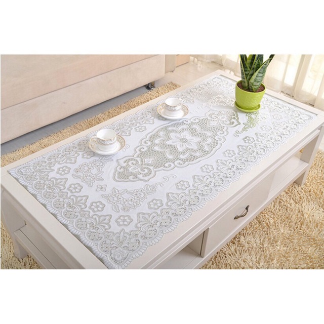 Khăn trải bàn nhựa 60 x 120cm màu trắng