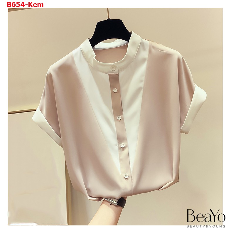 B654-Áo Viền Phối màu sang trọng